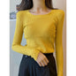 Slim Fit Inner Wear Long-sleeved Knitted Bottoming Shirt