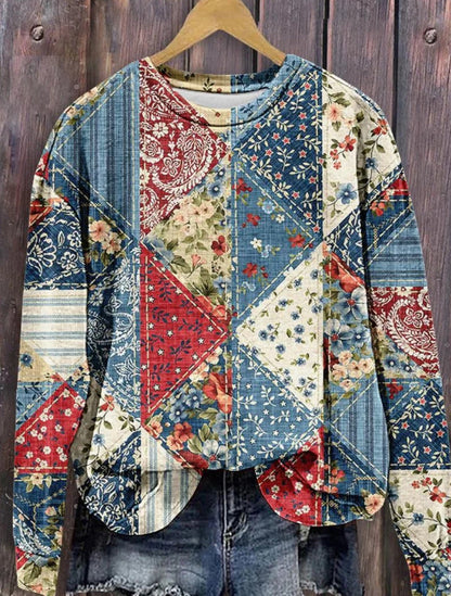 Trendy Blue Long Sleeve Top