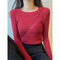 Slim Fit Inner Wear Long-sleeved Knitted Bottoming Shirt