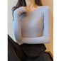 Slim Fit Inner Wear Long-sleeved Knitted Bottoming Shirt