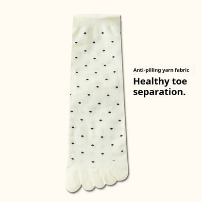 Summer Thin Women's Mid-calf Split Toe Toe Socks