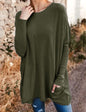 Women's Casual Pocket Loose Long Sleeve Top