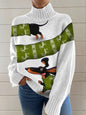 Women's Christmas Printed Turtleneck Sweater