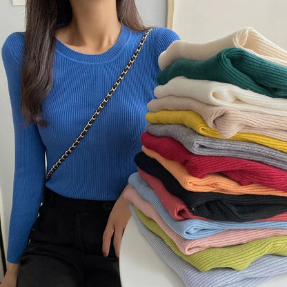 Slim Fit Inner Wear Long-sleeved Knitted Bottoming Shirt