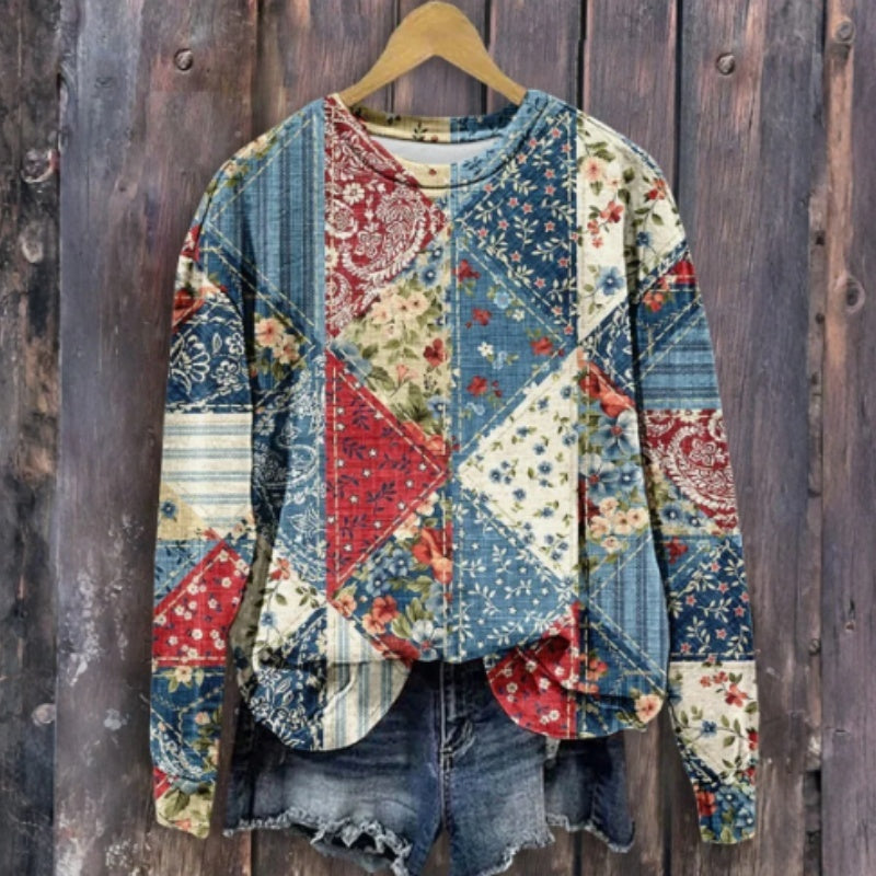 Trendy Blue Long Sleeve Top