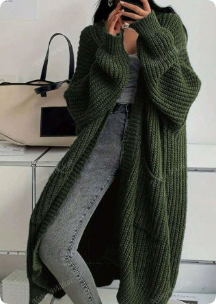 Idle Style Loose Thick Knitted Coat For Women