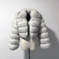 Women's Fur Coat Fox Fur Stitching Short Lapel Long Sleeve Coat