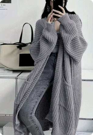 Idle Style Loose Thick Knitted Coat For Women